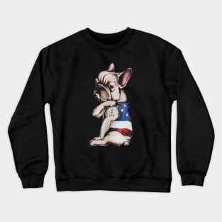 American Bulldog tattoo I love dad Crewneck Sweatshirt